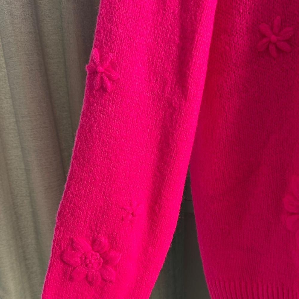 Lilly Pulitzer Elizabelle Fruit Pink Coastal Floral Sweater XL NWOT - Picture 5 of 9